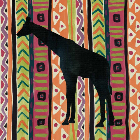 African Animal III Jewel Black Modern Wood Framed Art Print by Zaman, Farida