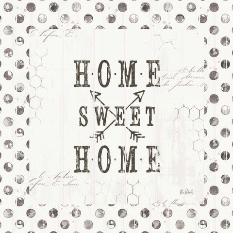 Farmhouse Fresh 01A Home Sweet Home Black Ornate Wood Framed Art Print with Double Matting by Pertiet, Katie