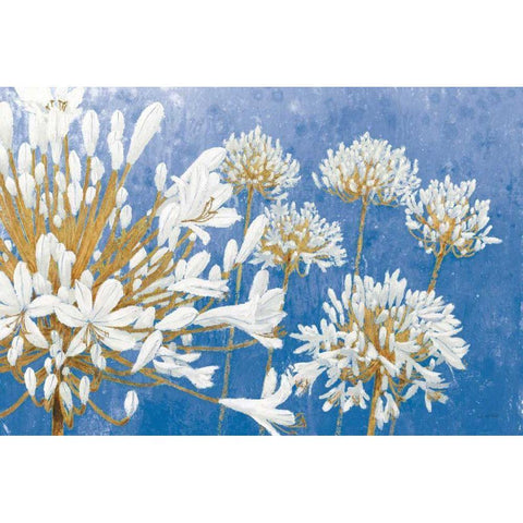 Golden Spring Blue White Modern Wood Framed Art Print by Wiens, James