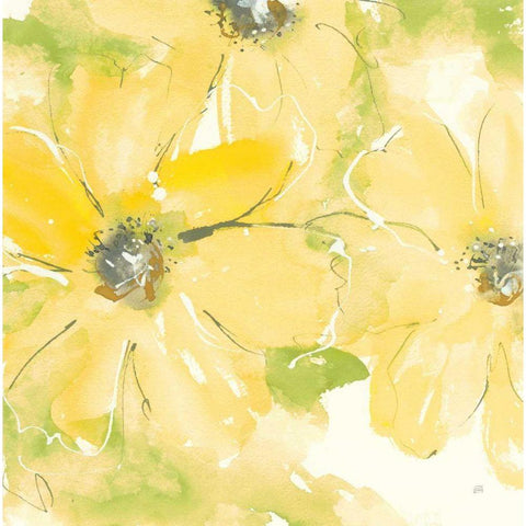 Sunshine Cosmos II v2 Black Modern Wood Framed Art Print by Paschke, Chris
