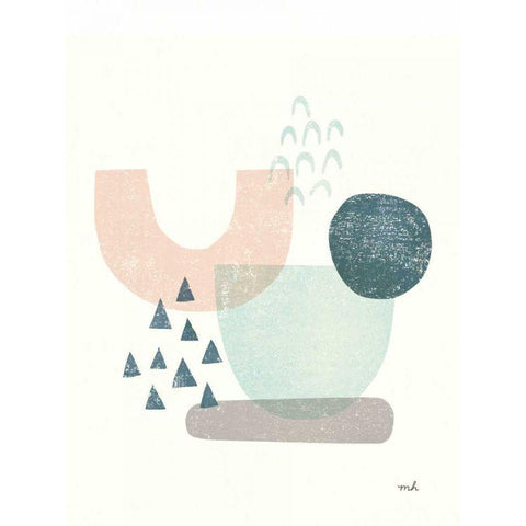 Happy Thoughts II v2 Black Modern Wood Framed Art Print with Double Matting by Hershey, Moira