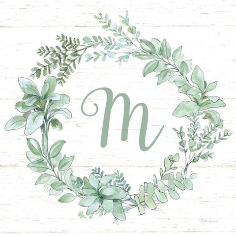 Farmhouse Cotton X v2 Sage Gold Ornate Wood Framed Art Print with Double Matting by Grove, Beth