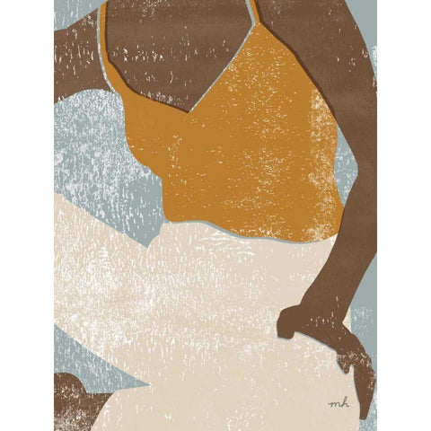 Casual III Black Modern Wood Framed Art Print with Double Matting by Hershey, Moira