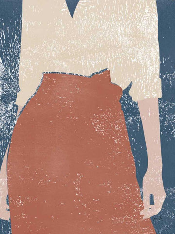 Casual IV Black Ornate Wood Framed Art Print with Double Matting by Hershey, Moira