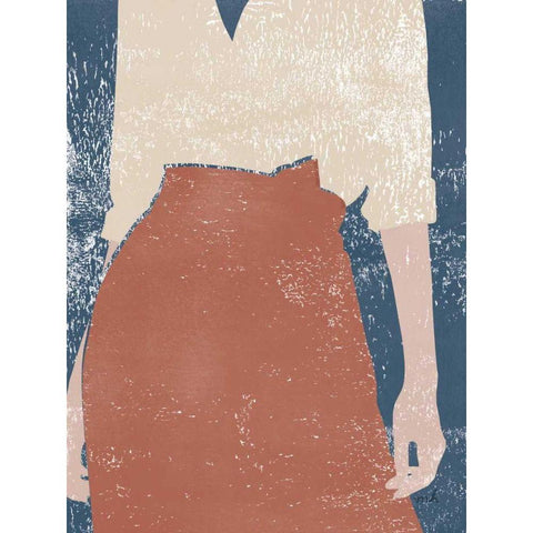 Casual IV Black Modern Wood Framed Art Print with Double Matting by Hershey, Moira