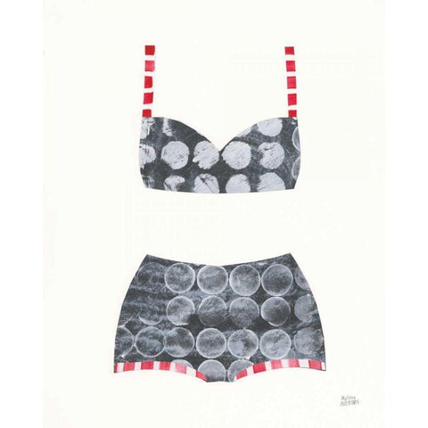 Bathing Beauty I Black Modern Wood Framed Art Print with Double Matting by Averinos, Melissa