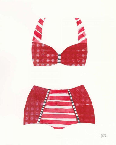 Bathing Beauty II Black Ornate Wood Framed Art Print with Double Matting by Averinos, Melissa