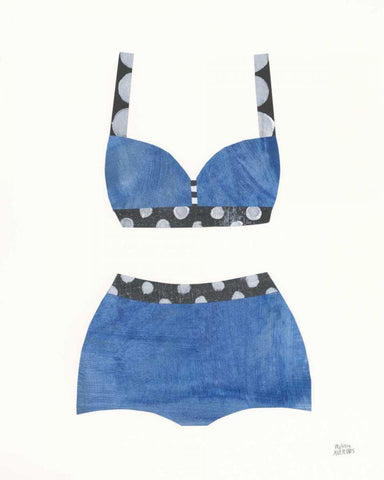 Bathing Beauty III Black Ornate Wood Framed Art Print with Double Matting by Averinos, Melissa