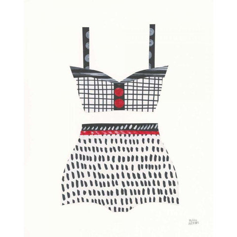 Bathing Beauty IV White Modern Wood Framed Art Print by Averinos, Melissa