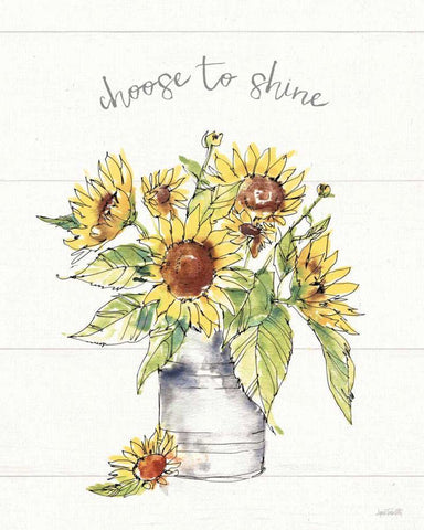 Sunflower Fields I Black Ornate Wood Framed Art Print with Double Matting by Tavoletti, Anne