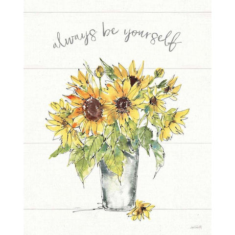 Sunflower Fields II Black Modern Wood Framed Art Print by Tavoletti, Anne