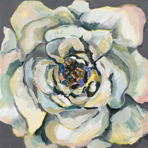 Bloom I White Modern Wood Framed Art Print with Double Matting by Vertentes, Jeanette