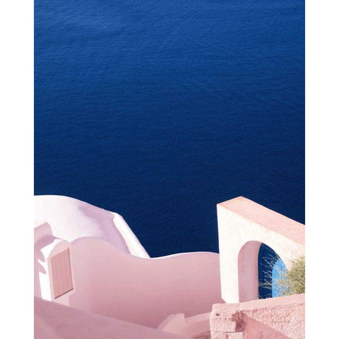 Santorini II Spring Crop Black Modern Wood Framed Art Print with Double Matting by Miller, Sara Zieve