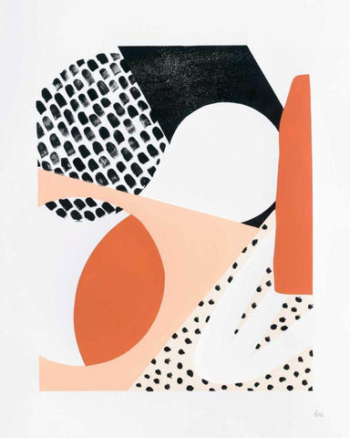 Luminous Tumble I Black Ornate Wood Framed Art Print with Double Matting by Marshall, Laura