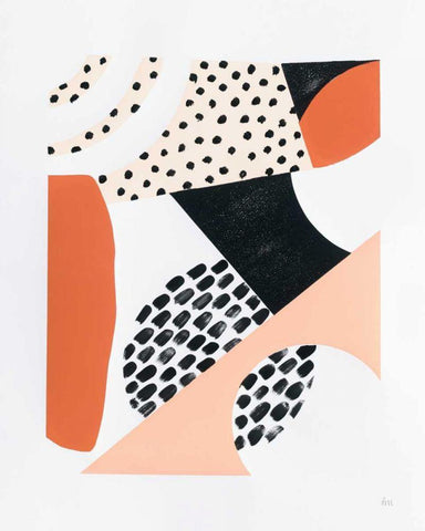 Luminous Tumble II White Modern Wood Framed Art Print with Double Matting by Marshall, Laura