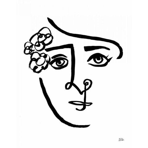 Making Faces III White Modern Wood Framed Art Print by Averinos, Melissa
