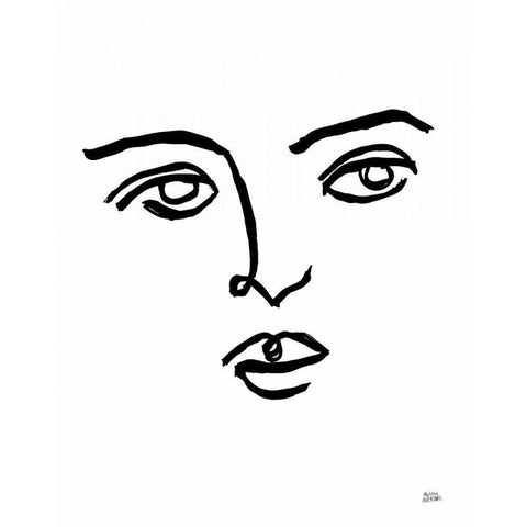 Making Faces VI Black Modern Wood Framed Art Print by Averinos, Melissa