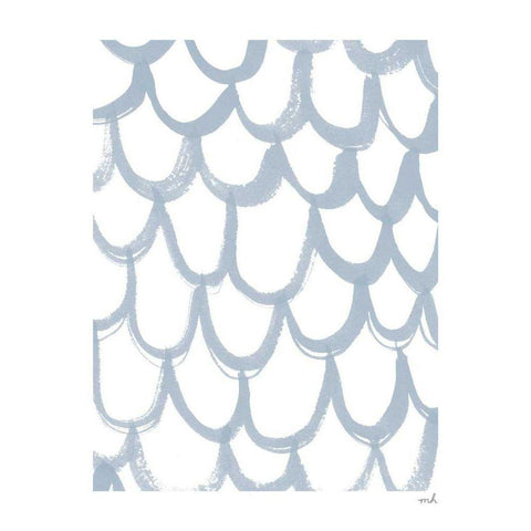 Scallop I White Modern Wood Framed Art Print by Hershey, Moira