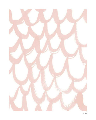 Scallop II White Modern Wood Framed Art Print with Double Matting by Hershey, Moira