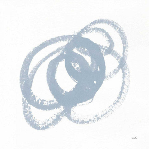 Scribbly Spring IV White Modern Wood Framed Art Print with Double Matting by Hershey, Moira
