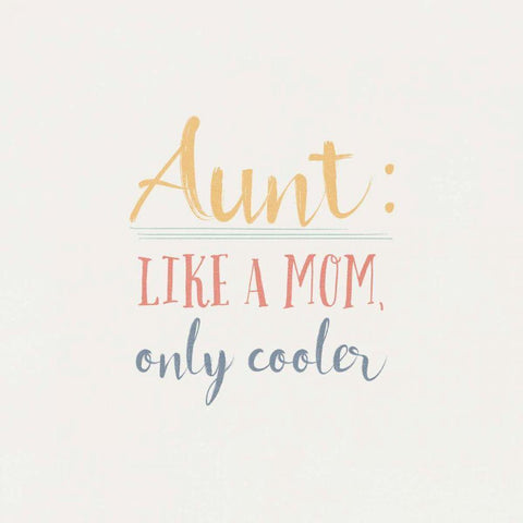 Aunt Inspiration I Color White Modern Wood Framed Art Print with Double Matting by Wild Apple Portfolio