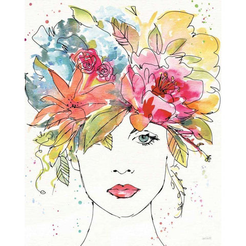 Floral Figures III White Modern Wood Framed Art Print by Tavoletti, Anne