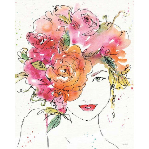 Floral Figures IV White Modern Wood Framed Art Print by Tavoletti, Anne