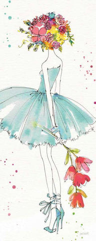 Floral Figures VI White Modern Wood Framed Art Print with Double Matting by Tavoletti, Anne