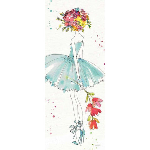 Floral Figures VI Black Modern Wood Framed Art Print with Double Matting by Tavoletti, Anne