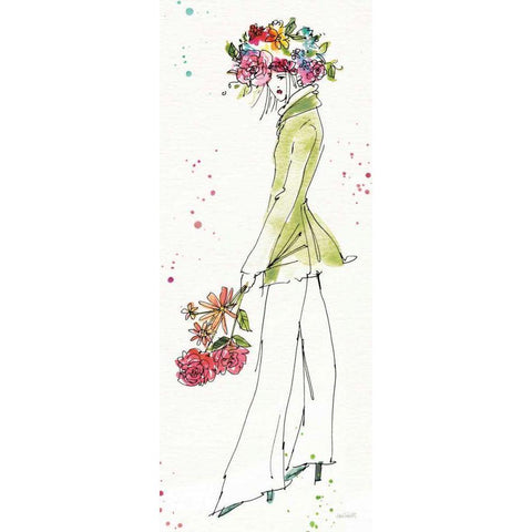 Floral Figures VII Black Modern Wood Framed Art Print by Tavoletti, Anne