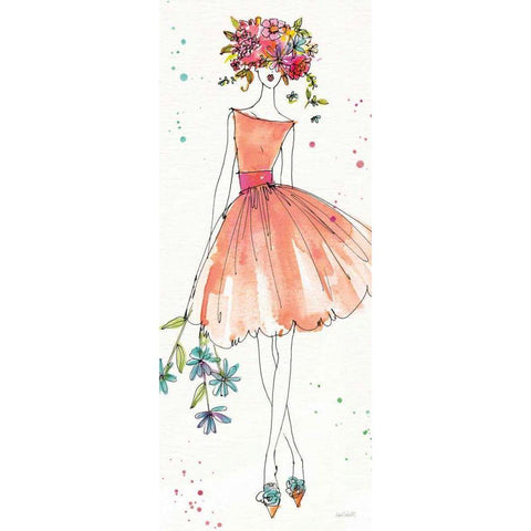 Floral Figures VIII White Modern Wood Framed Art Print by Tavoletti, Anne