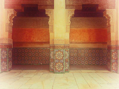 Palace Walk v2 Crop Black Ornate Wood Framed Art Print with Double Matting by Bevan, Keri