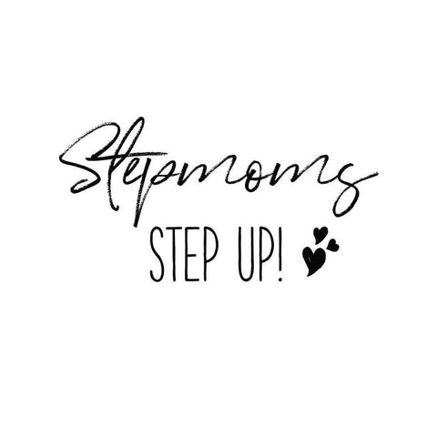 Stepmom Inspiration II Black Modern Wood Framed Art Print with Double Matting by Wild Apple Portfolio