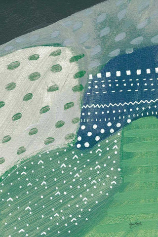 Salt Shrub II Green White Modern Wood Framed Art Print with Double Matting by Mack, Lynn