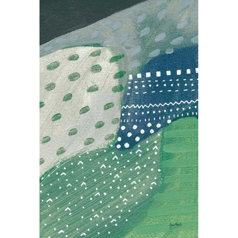 Salt Shrub II Green Black Modern Wood Framed Art Print by Mack, Lynn