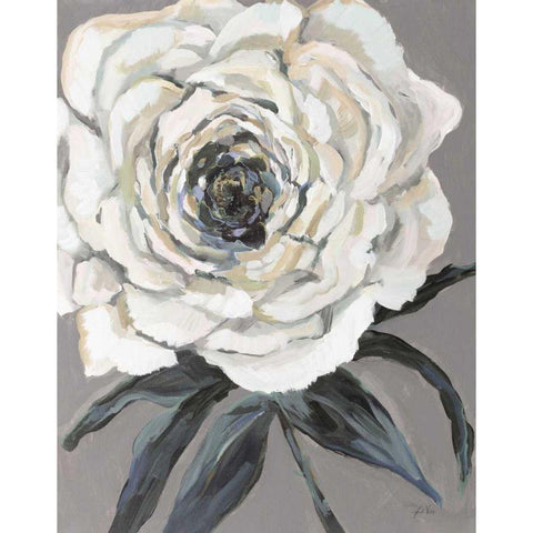 Rose Neutral Black Modern Wood Framed Art Print by Vertentes, Jeanette