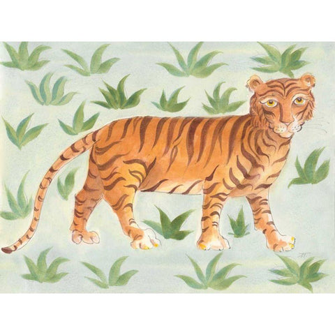 Big Cats V Black Modern Wood Framed Art Print by Thomas, Miranda