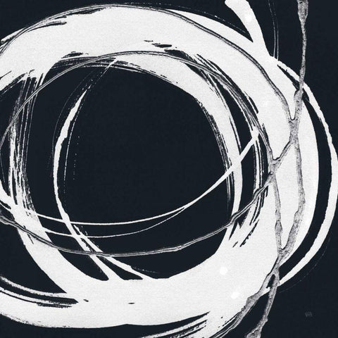 Gilded Enso II BW Black Modern Wood Framed Art Print by Paschke, Chris