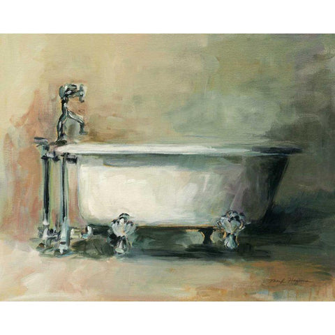 Vintage Tub II Dark White Modern Wood Framed Art Print by Hageman, Marilyn