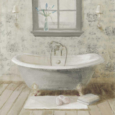 Victorian Bath I Neutral Black Modern Wood Framed Art Print with Double Matting by Nai, Danhui