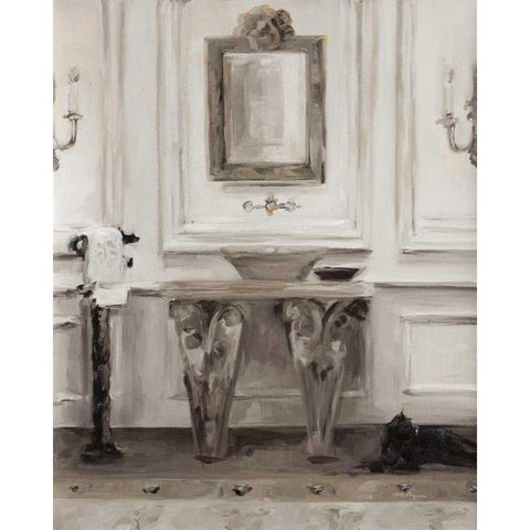 Classical Bath I Gray Black Modern Wood Framed Art Print with Double Matting by Hageman, Marilyn