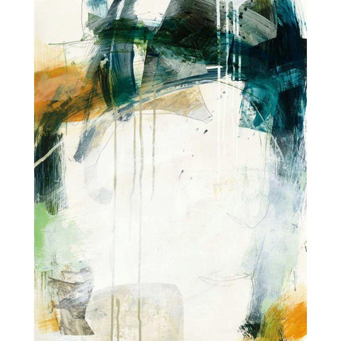 Turbulence I White Modern Wood Framed Art Print by Davies, Jane
