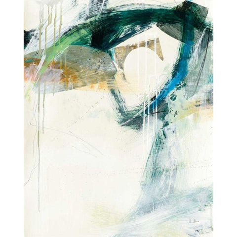 Turbulence III Black Modern Wood Framed Art Print with Double Matting by Davies, Jane