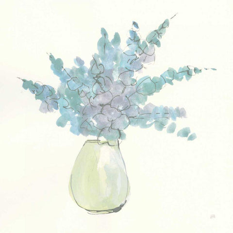 Plant Eucalyptus IV Gold Ornate Wood Framed Art Print with Double Matting by Paschke, Chris