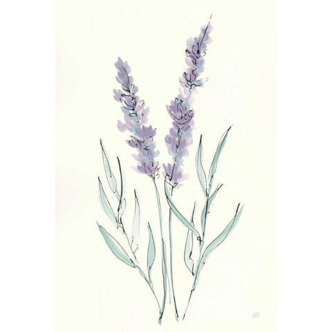 Lavender III Gold Ornate Wood Framed Art Print with Double Matting by Paschke, Chris