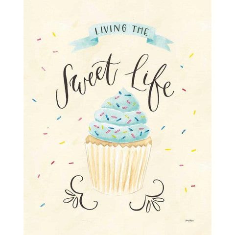 Sweet Life IV Light Black Modern Wood Framed Art Print with Double Matting by Jackson, Jenaya