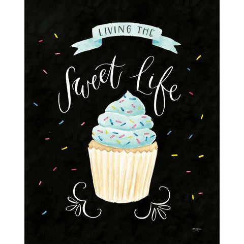 Sweet Life IV Dark White Modern Wood Framed Art Print by Jackson, Jenaya