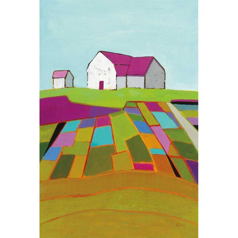 Field of Dreams Black Modern Wood Framed Art Print by Adams, Phyllis