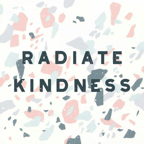 Terrazzo Inspiration I Kindness Black Ornate Wood Framed Art Print with Double Matting by Hershey, Moira