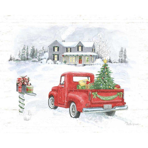Farmhouse Holidays VI Truck Black Modern Wood Framed Art Print by Grove, Beth